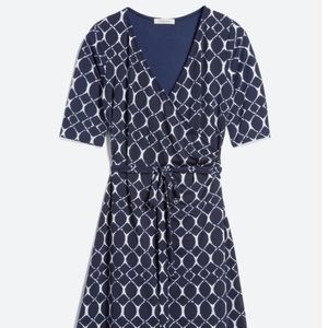 NWT! Gilli Faux Wrap Dress Navy